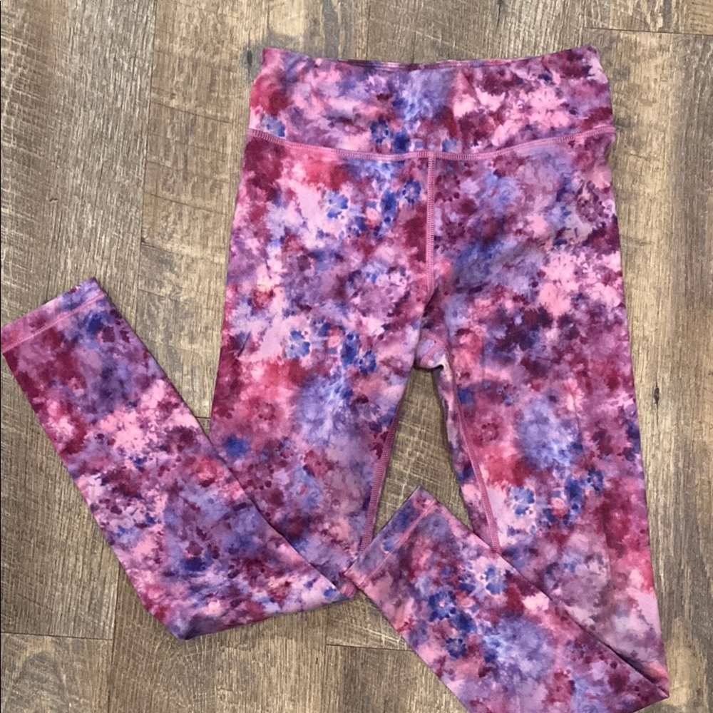 Atheleta Girl Tie-Dye Leggings - Pink and Purple